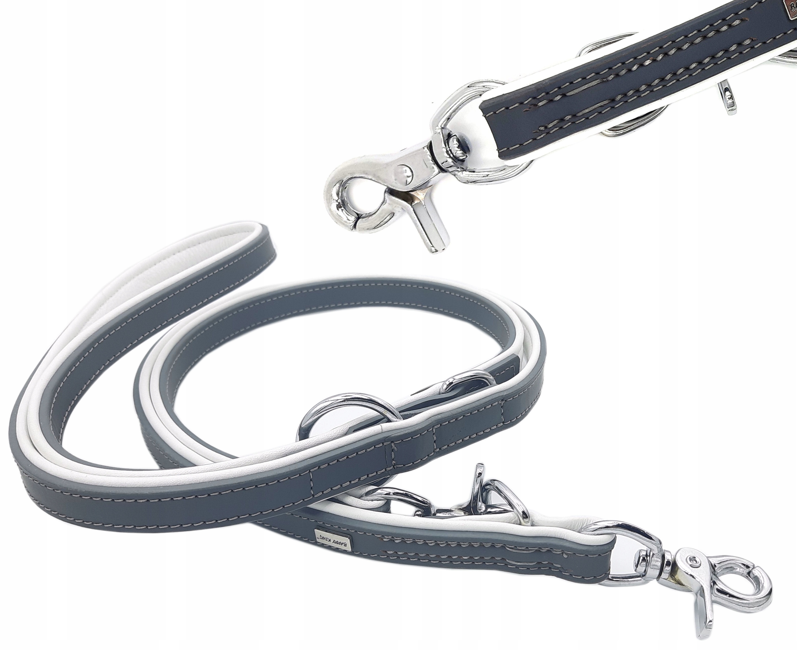 Smycz Dla Psa Składana Przepinana Regulowana Skórzana Mocna Długa 2m