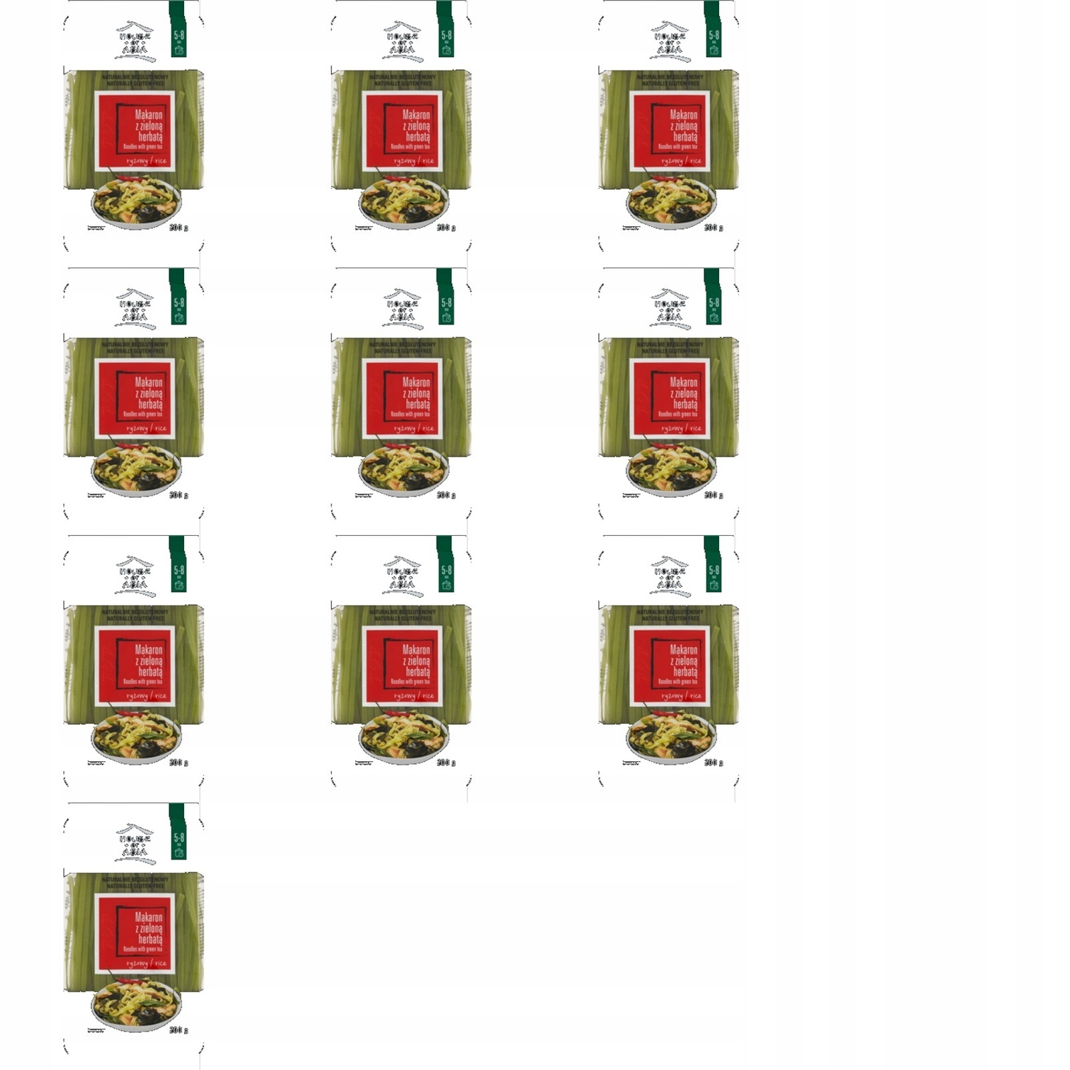 10 x 200 g House Of asia těstoviny s tapiokou a zeleným čajem Karton