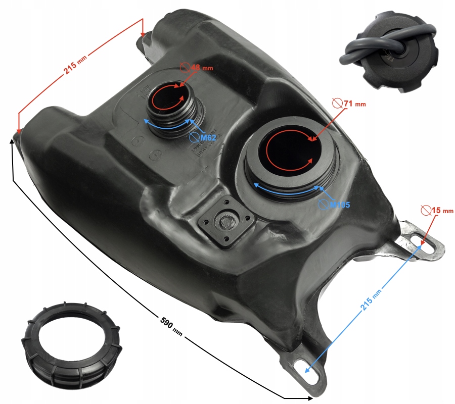 Palivová Nádrž Pro Hisun Tactic 550 Martinelli