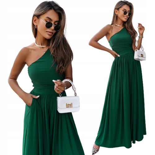 KOBIECY KOMBINEZON SZEROKI NOGAWKI BUTELKOWA ZIELEŃ