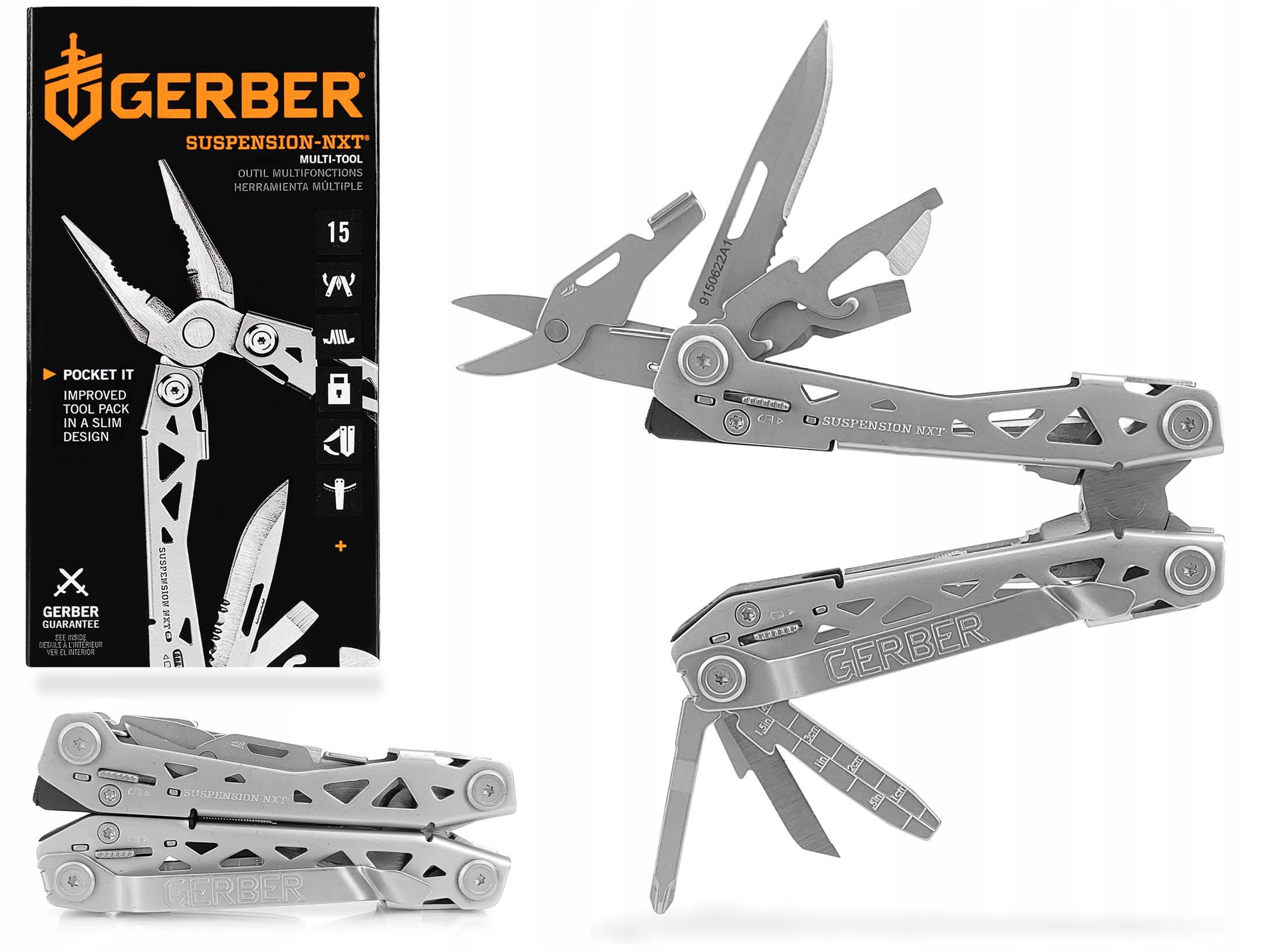 Multifunkční multifunkční nůž Gerber Suspension Nxt ocel – 15 nástrojů