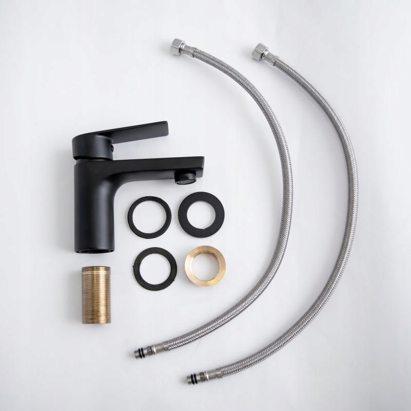 BATERIA UMYWALKOWA STOJĄCA ŁAZIENKOWA CZARNA LOFT Rodzaj wylewki Stała