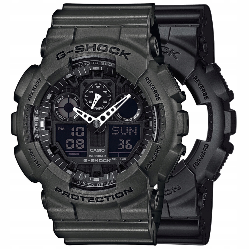 Sada G-shock GA-100-1A1ER Šedá Černá
