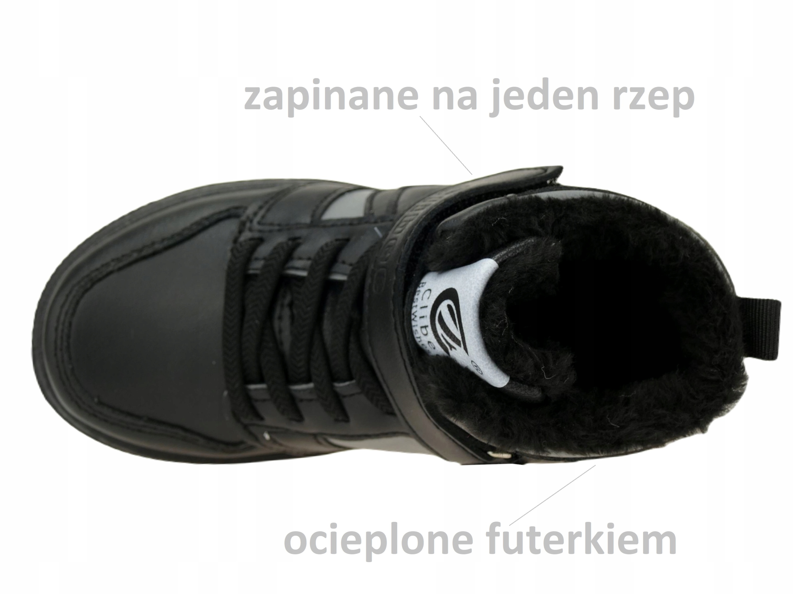 BUTY ZA KOSTKĘ WYSOKIE OCIEPLANE BUTY ZIMOWE CHŁOPIĘCE ŚNIEGOWCE RZEPY 26 Rozmiar 26