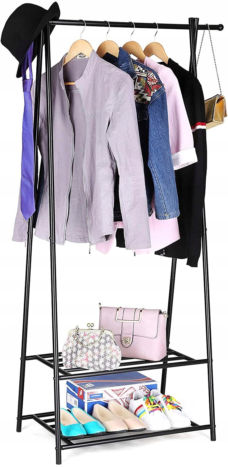 

Stojak do garderoby pokoju na ubrania buty 2 półki