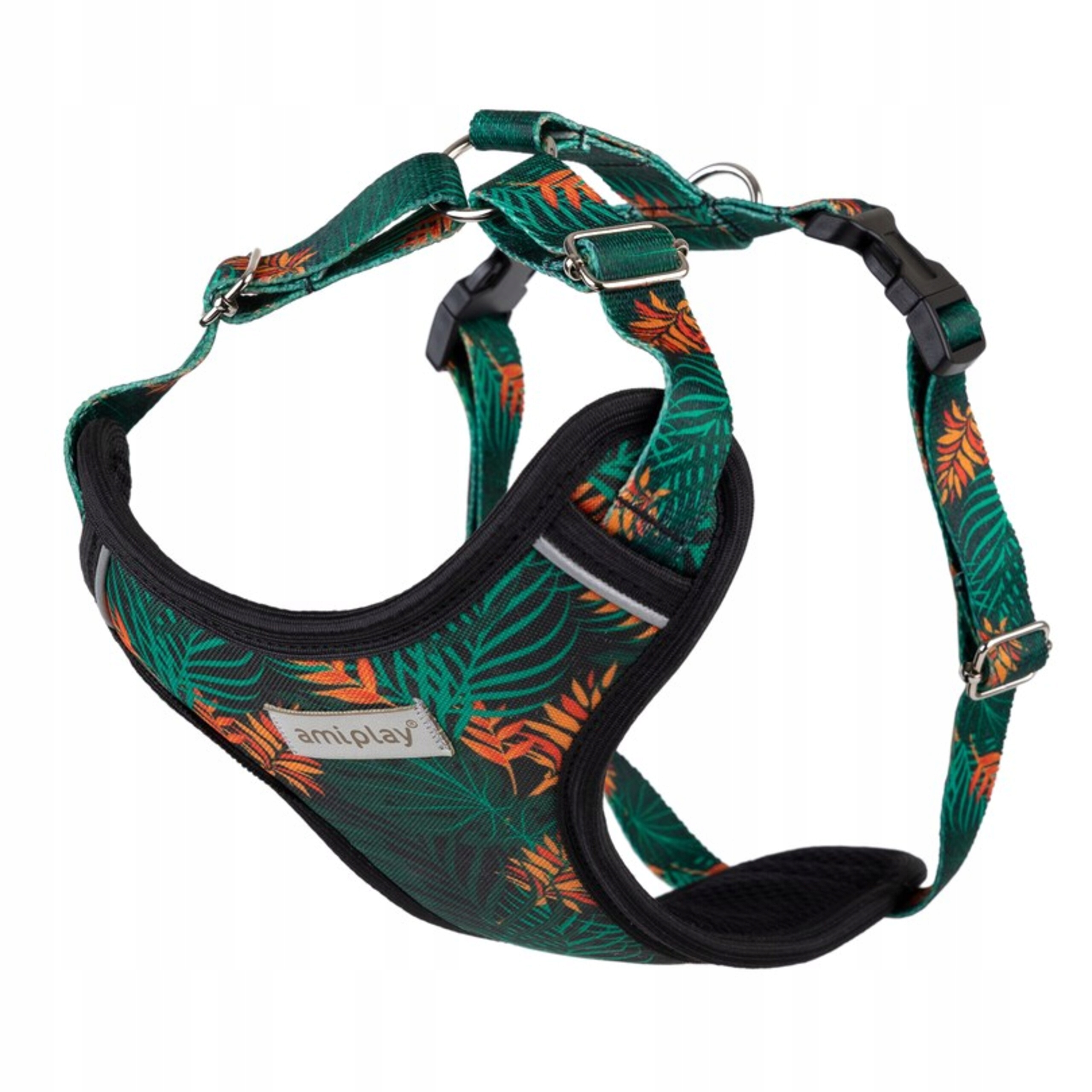 Levně Postroj pro malého psa Amiplay BeHappy Discovery S Jungle 30 40 x 1,5 cm