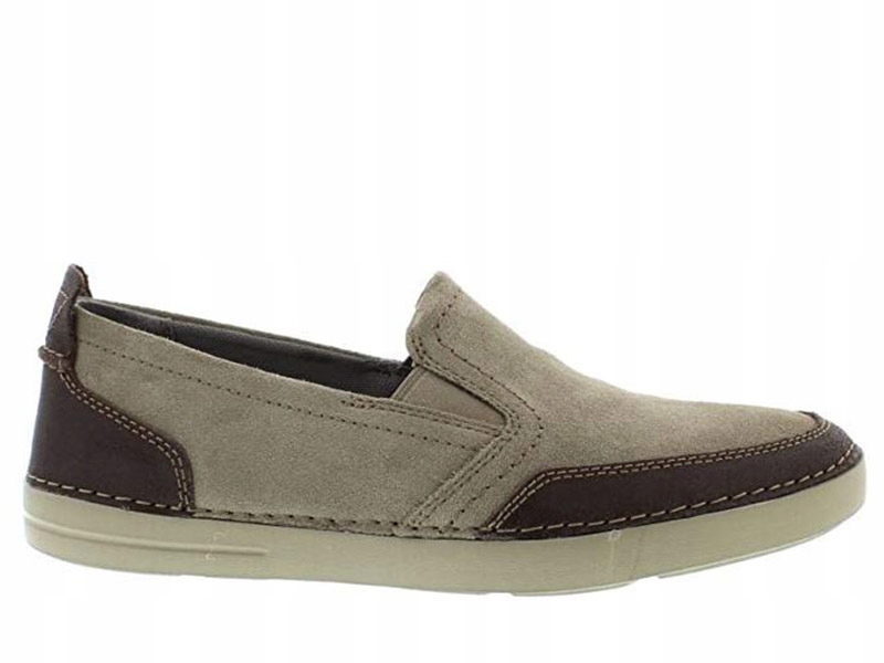 Polobotky Clarks Gosler Race nazouvací béžová kůže 41,5