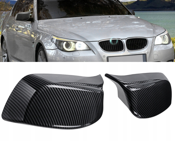 Kryty Zrcátek Pro Bmw E60 E61, Krytky Zrcátek M5, Vzhled Ala Karbonu