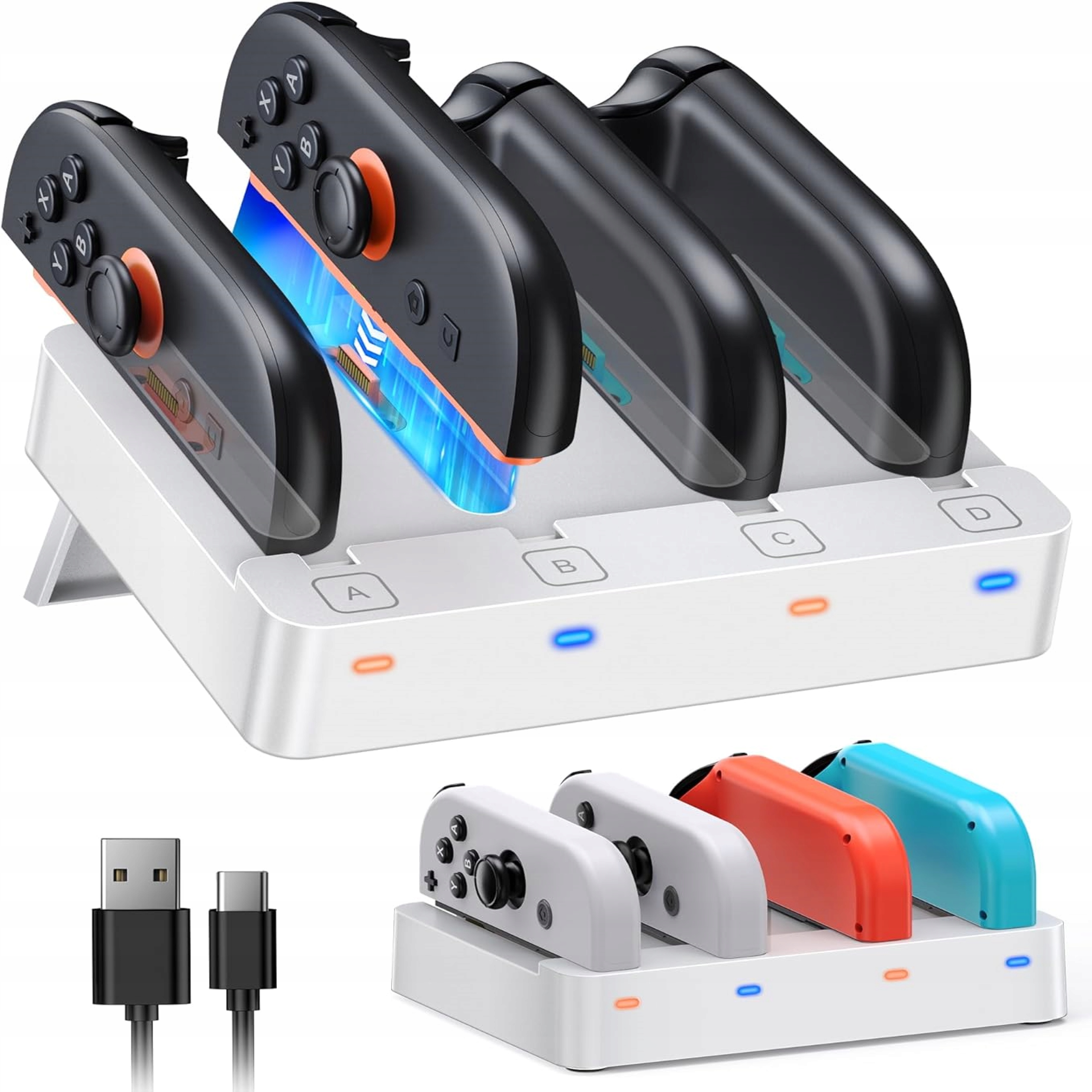 STACJA ŁADUJĄCA DO KONTROLERÓW NINTENDO SWITCH OLED / 2 JOY-CON ŁADOWARKA