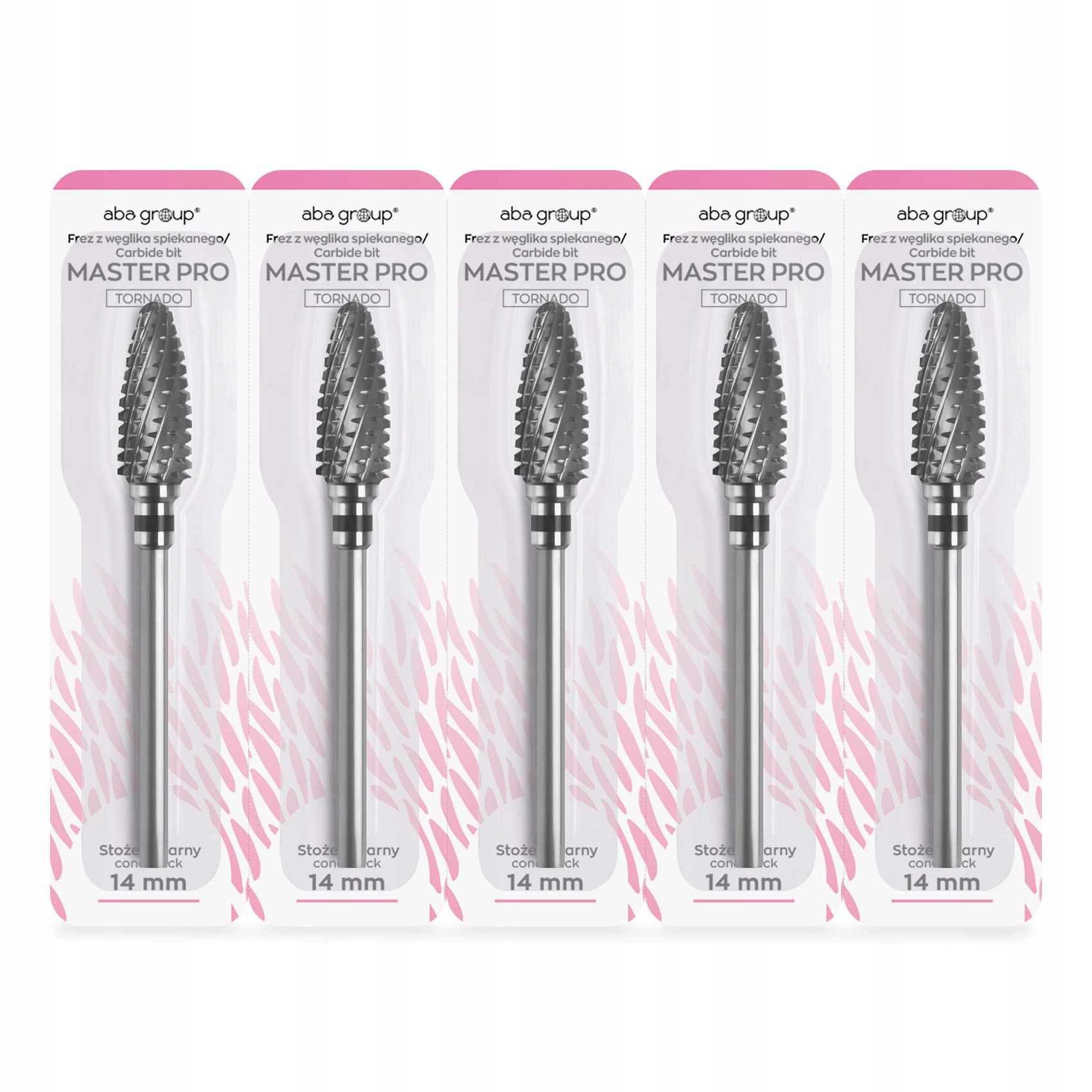 Fréza ze slinutého karbidu kužel 14 mm Aba Group Master Pro Tornado 5 kusů
