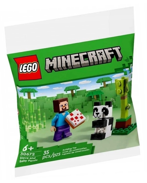Lego(r) Minecraft 30672 Steve I Mala Panda