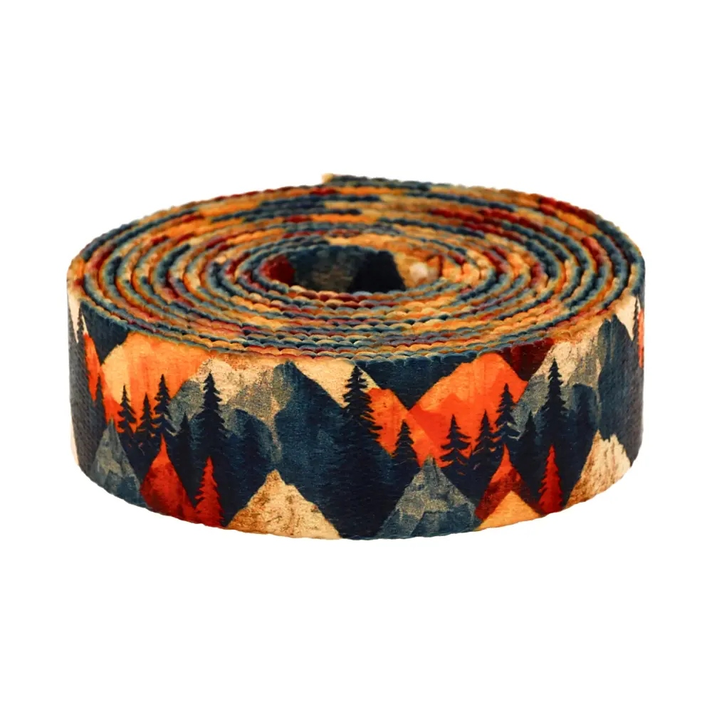 Popruh s potiskem Sublimace Alpine Glow 48 m hladká 1,7 mm 25 mm