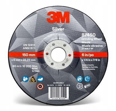 

Tarcza do szlifu 3M Silver T27, 125mm x 7mm x 22,2