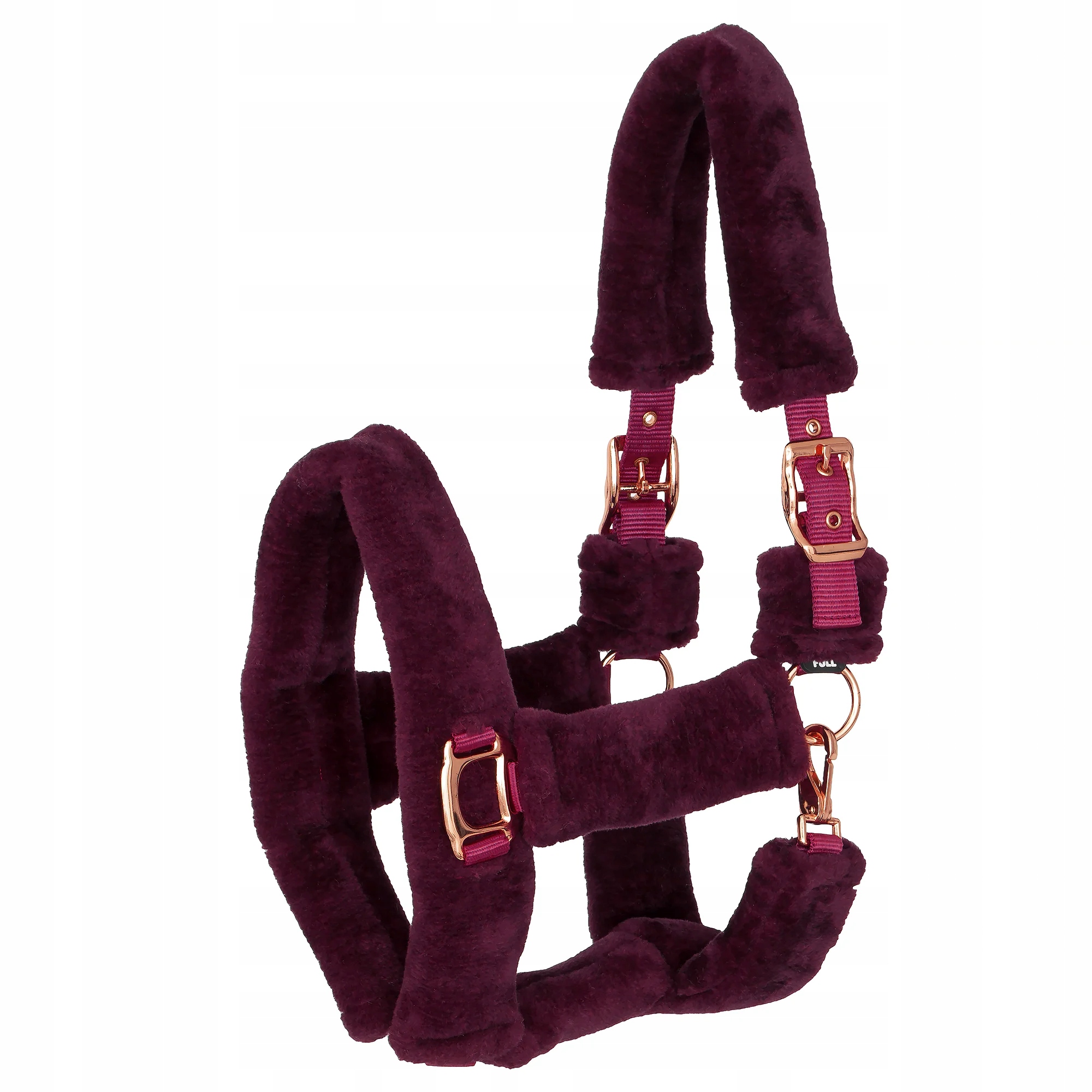 K Kantar dla konia Start Teddy RoseGold z miękkim futerkiem bordowy Full