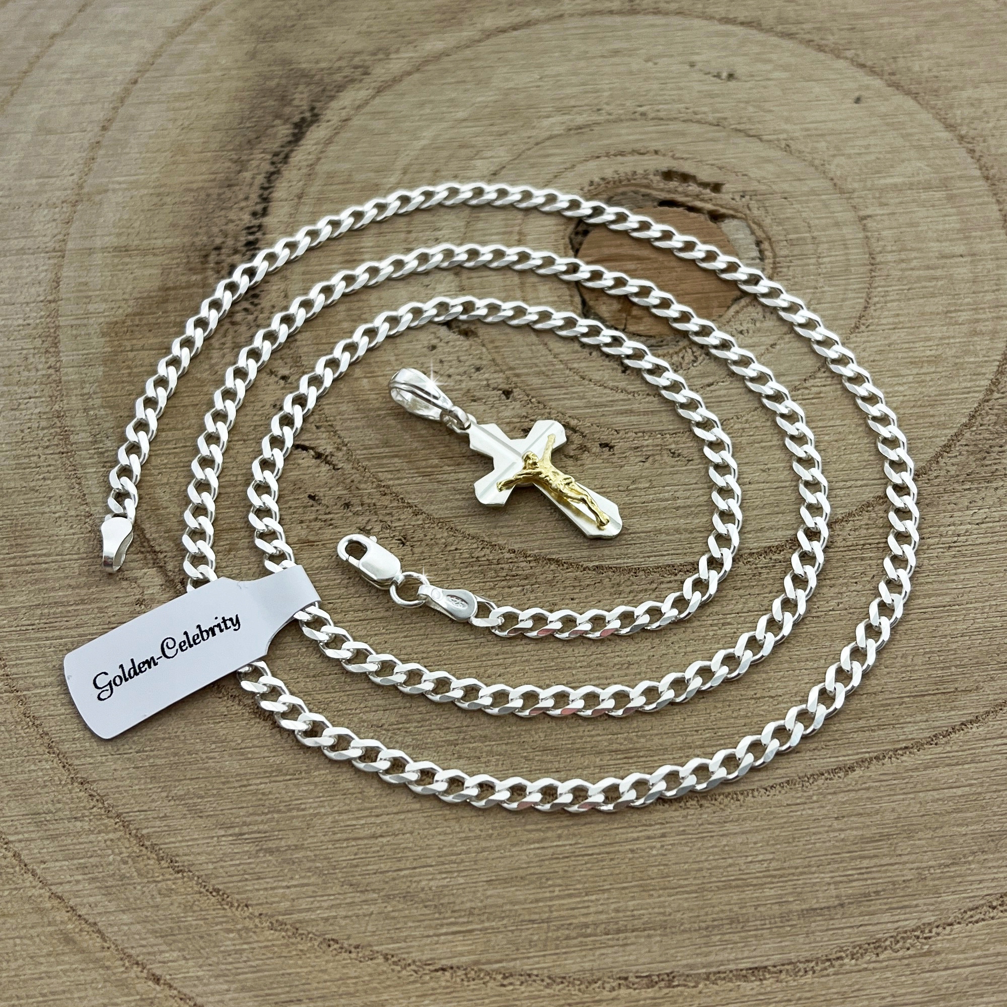 SREBRNY NASZYJNIK NA KOMUNIĘ + KRZYŻYK JEZUS PR. 925 + GRAWER DLA CHŁOPCA Kod producenta srebrny łańcuszek z krzyżykiem na komunię 925