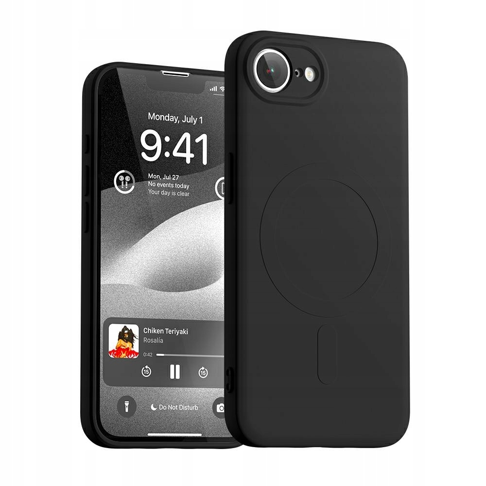 Etui Mercury Semi-Silicone MagSafe do iPhone 16e 17e czarny