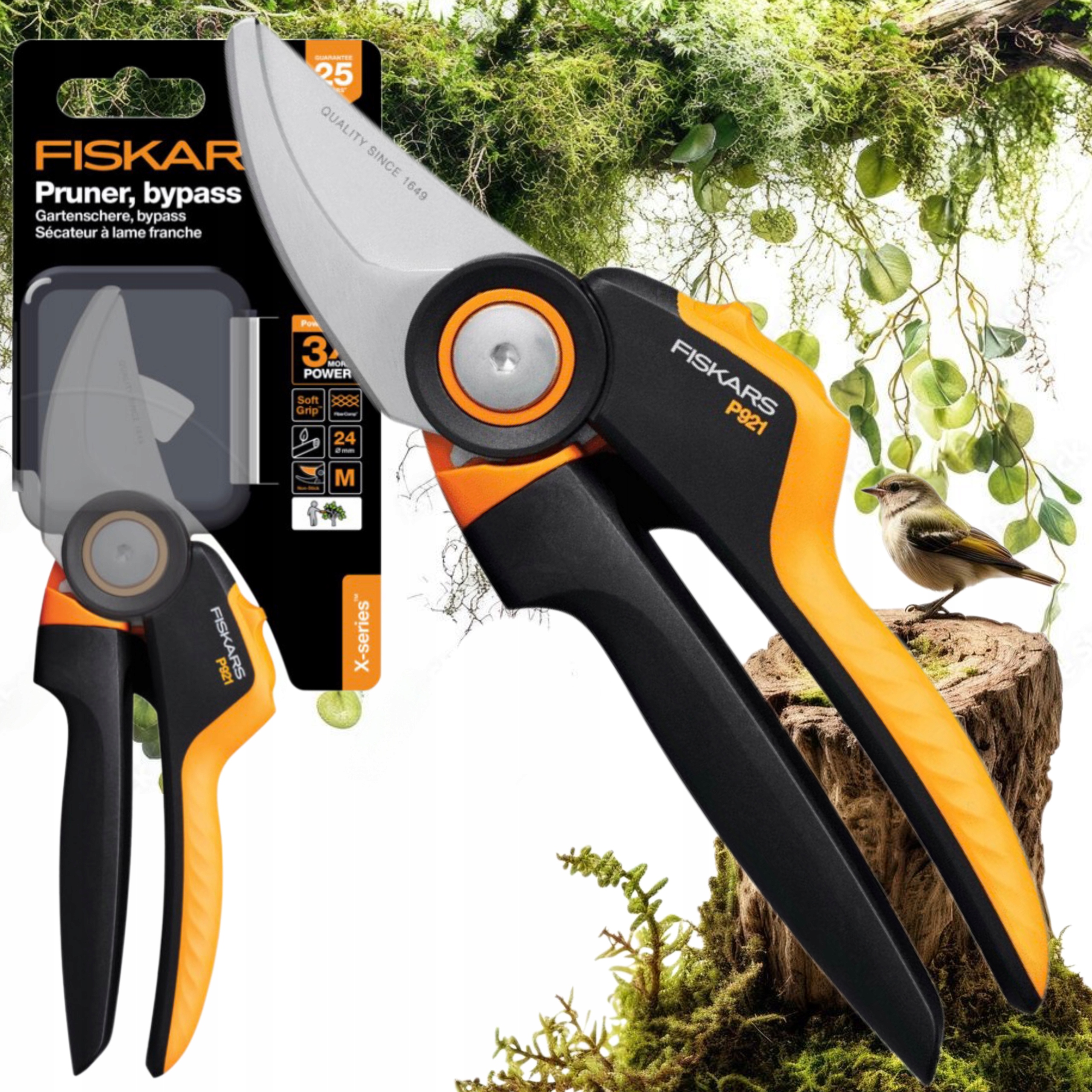 Zahradní nůžky PX92 Fiskars Powergearx 26 MM Ostré, Lehké, Praktické