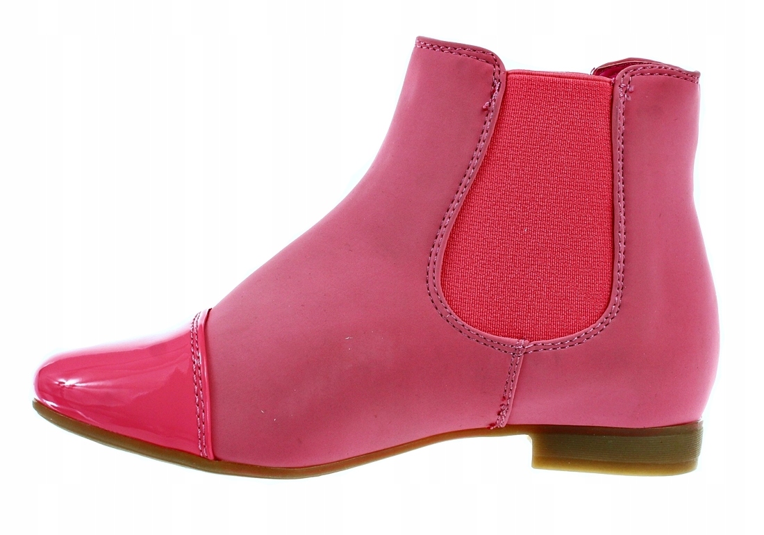 Botki Dziecięce Lakierowane Różowe Wsuwane 6331 rozmiar 32 Dodatkowe informacje Sztywny zapiętek