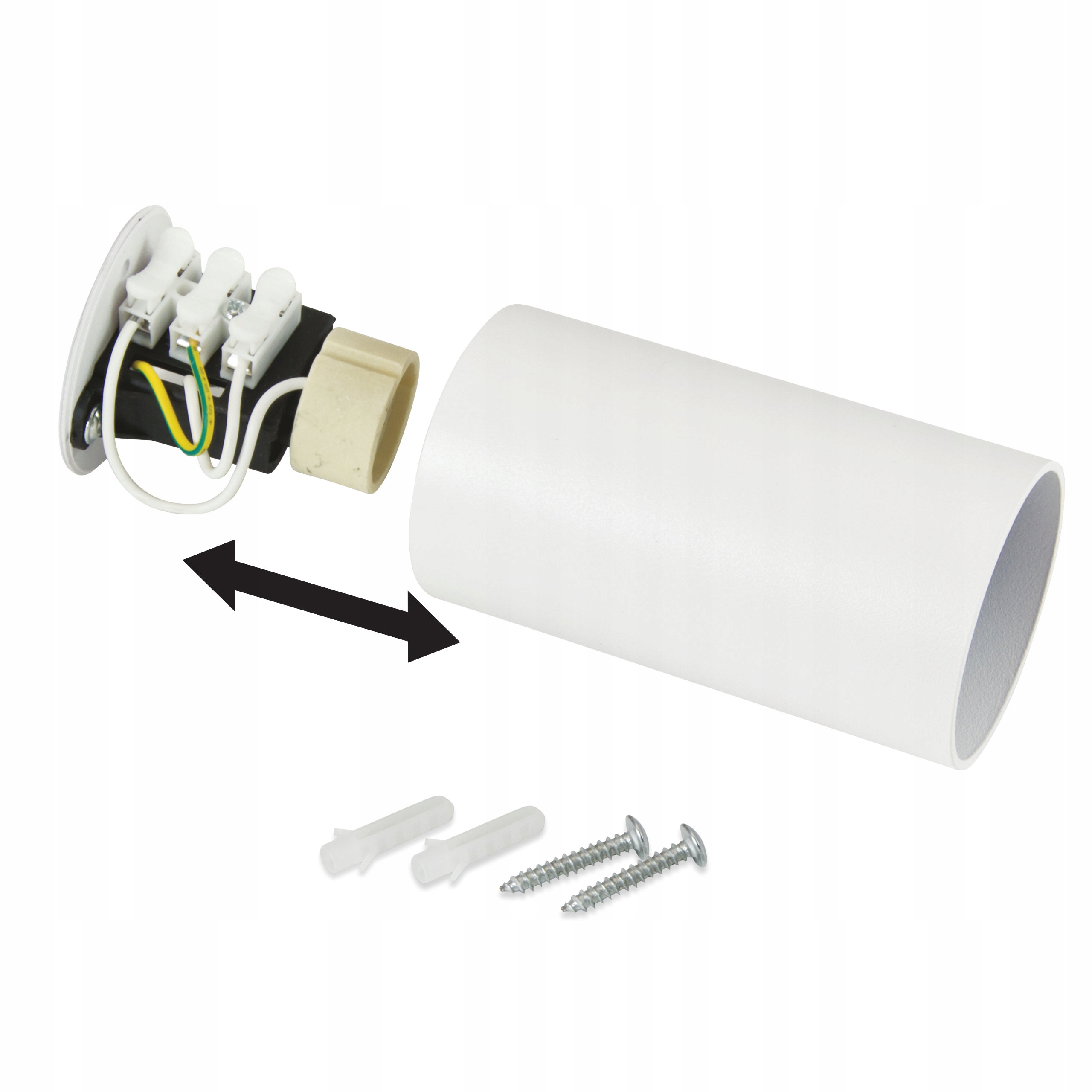 Oprawa Halogenowa Wisząca Sufitowa GU10 Tuba BIAŁA Zasilanie sieciowe