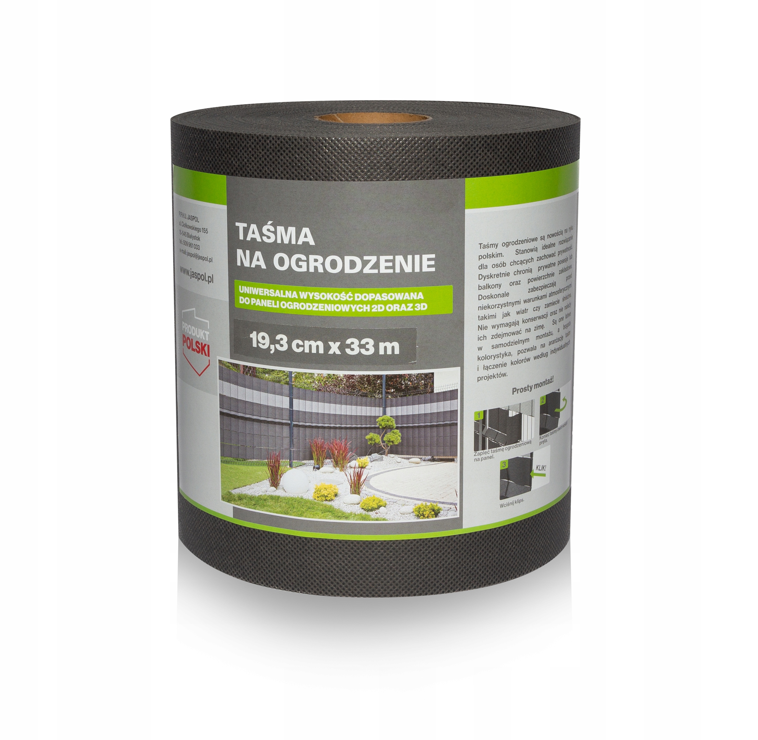 OSŁONA PŁOT OGRODZENIE PANEL TAŚMA 19,3cm x 33m PRODUKT POLSKI