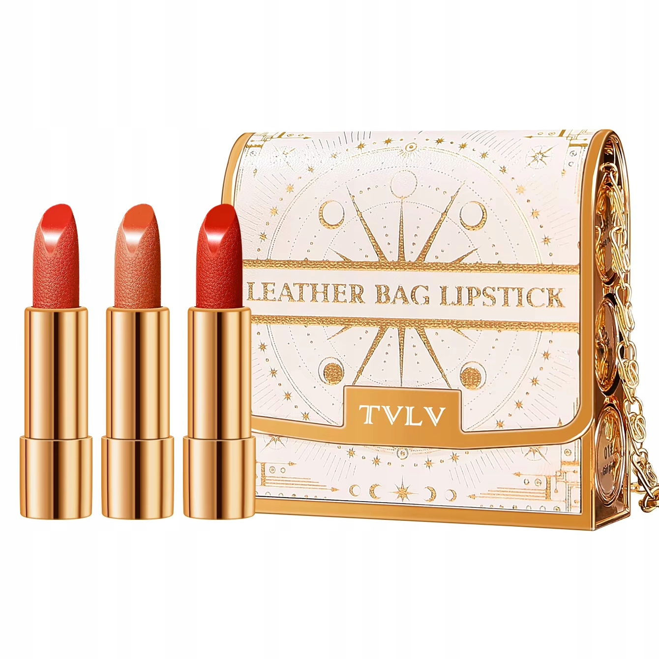 Tvlv Sada 3 kusů matných rtěnek Velvet v krásném pouzdro v kabelce
