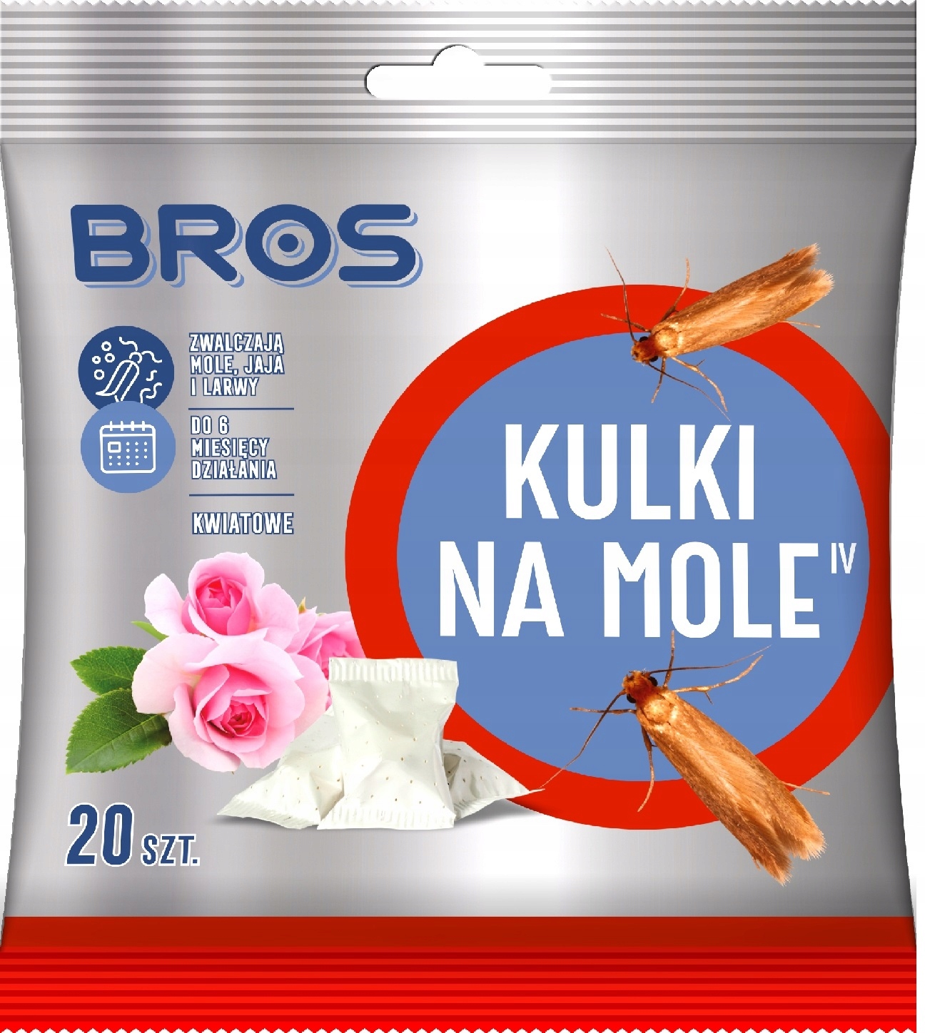

Bros kulki do szafy na mole odzieżowe kwiatowe