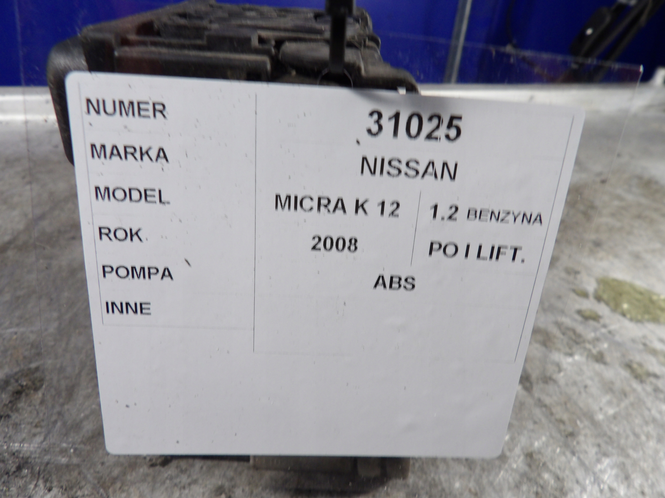 Nissan Micra K12 Pompa ABS 0265800574
