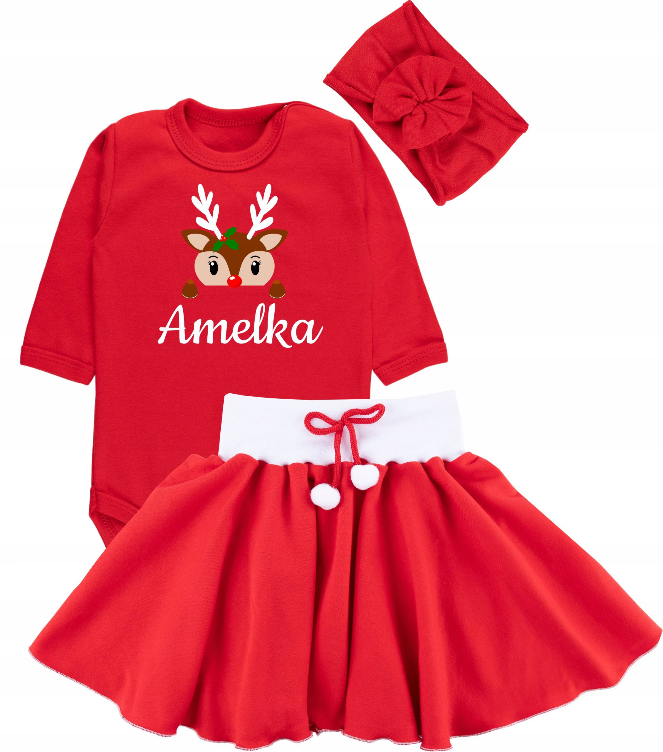 

Komplet świąteczny z imieniem dla dziewczynki