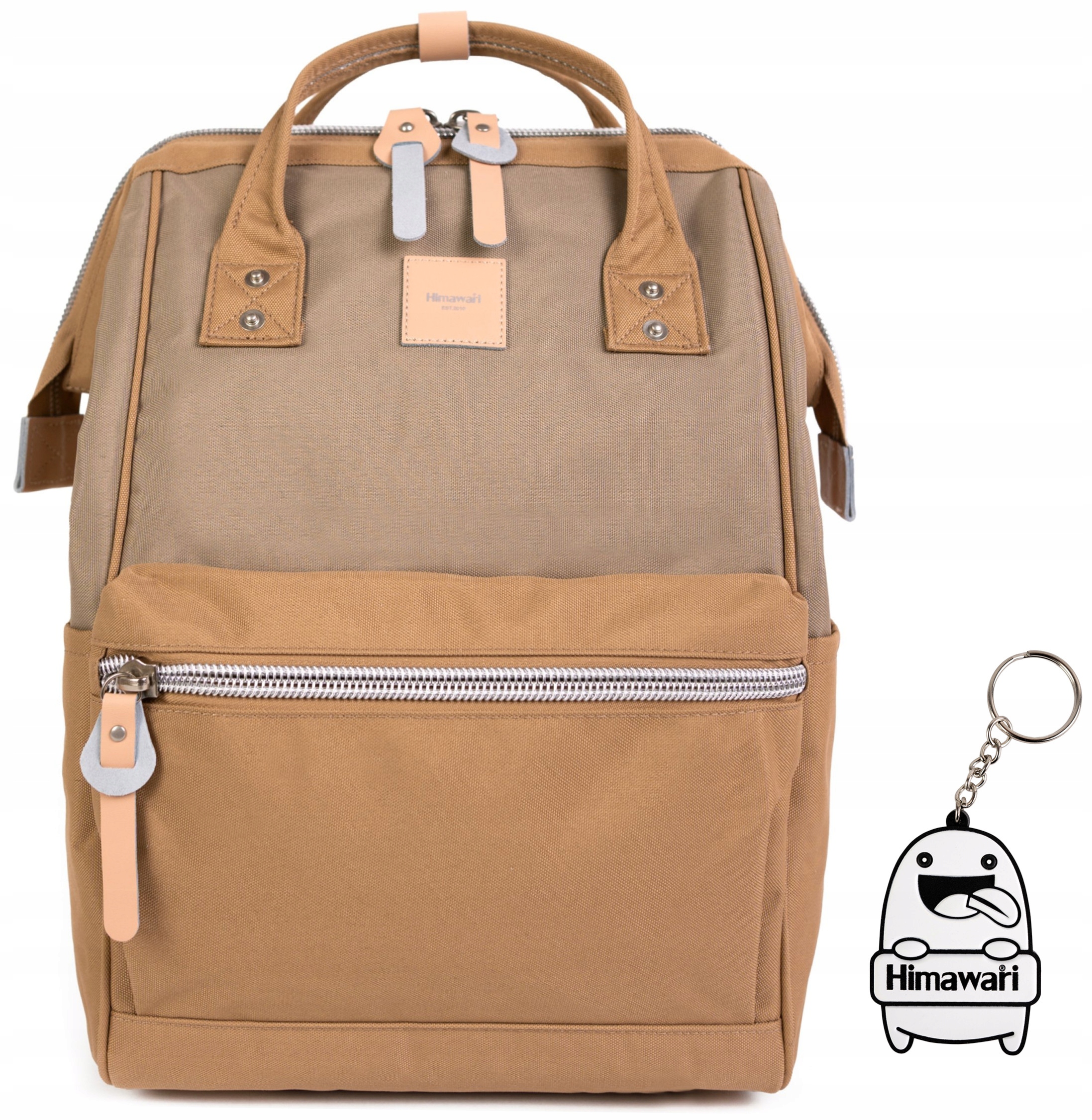 Plecak miejski Himawari Candy M wielofunkcyjny stelaż Usb Jasny brąz