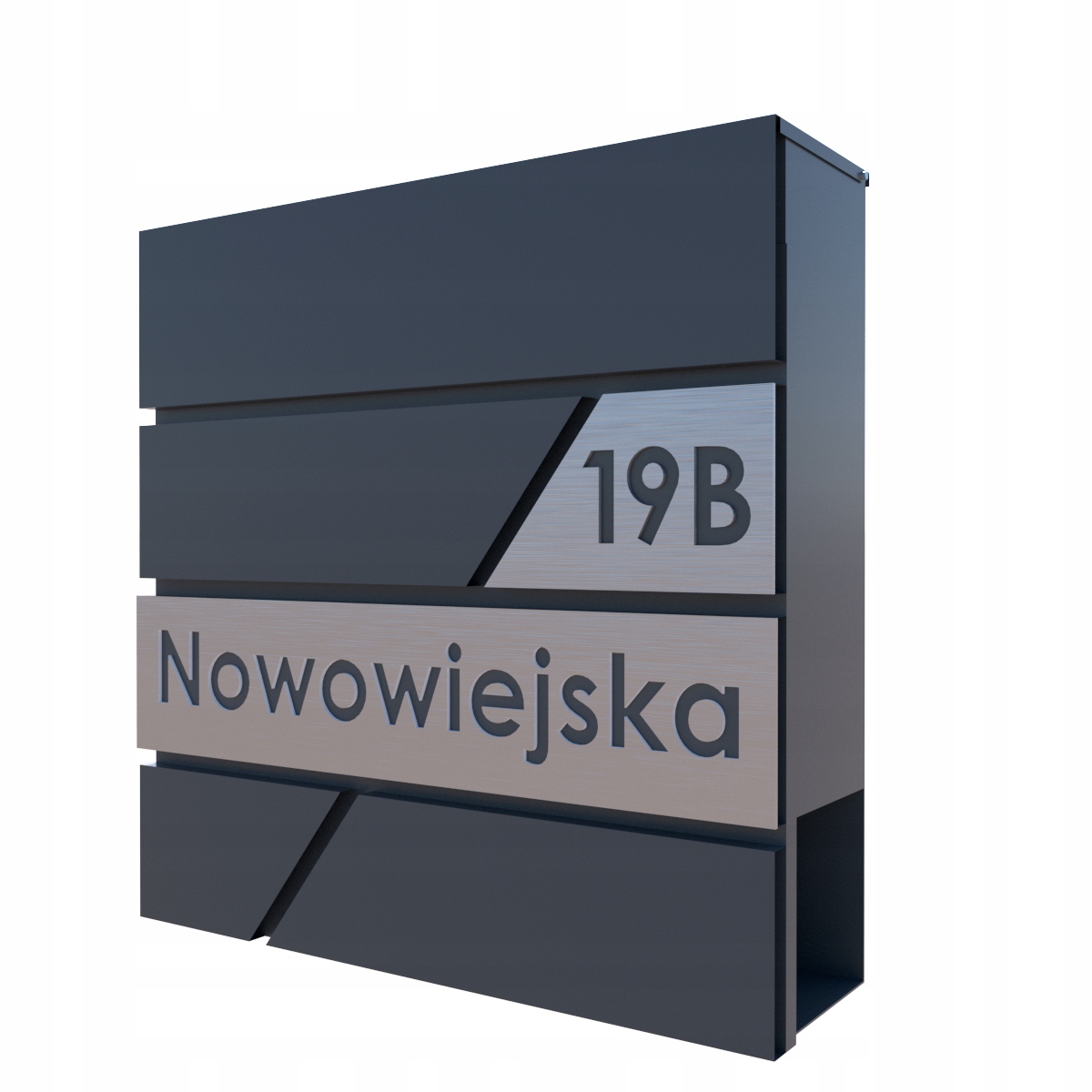 Poštovní Schránka S Adresou (tabulka nerezová ocel Laser), vzor Tako