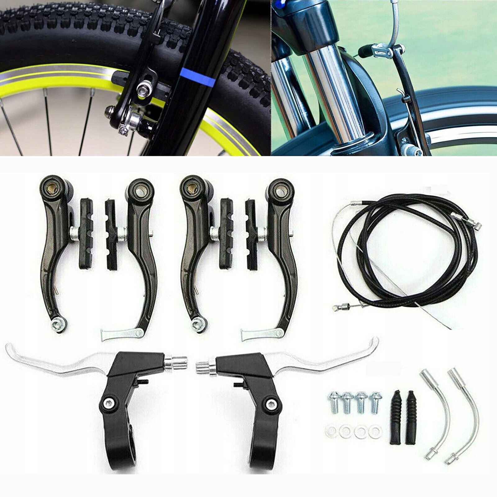 ZESTAW HAMULCÓW ROWEROWYCH V-BRAKE, LINKI HAMULCOWE I DŹWIGNIE HAMULCOWE Kod producenta Hamulec rowerowy V-Brake