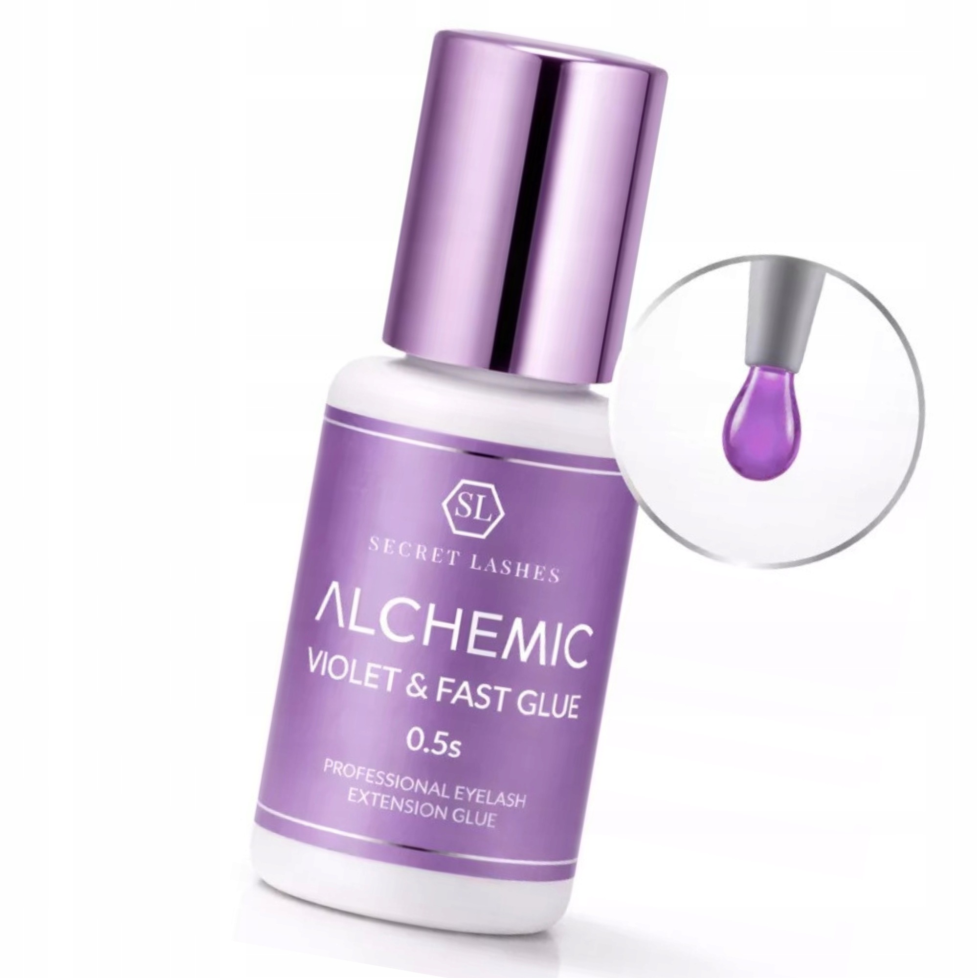 Secret Lashes Lepidlo Alchemic Violet Průhledný 5 ml