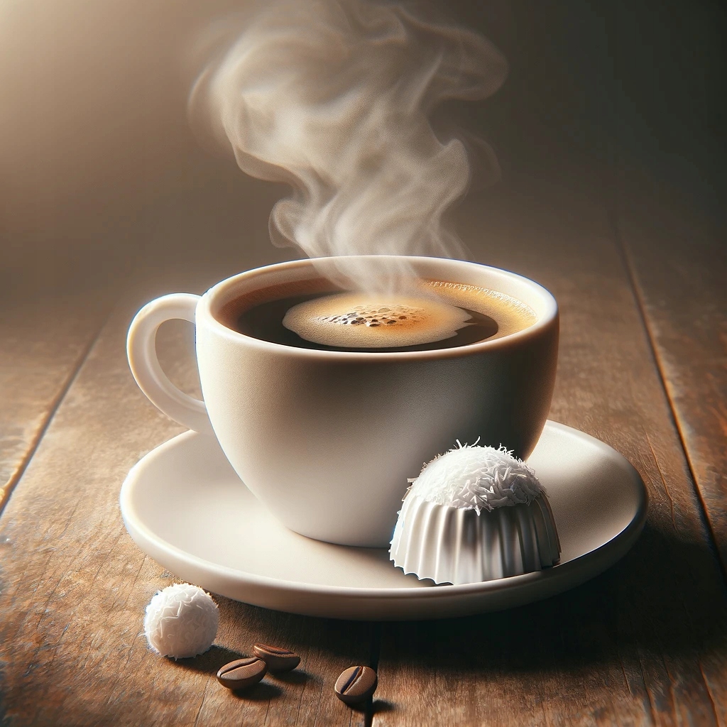 Kokos - migdał kawa ziarnista aromatyzowana 100g Marka Skworcu