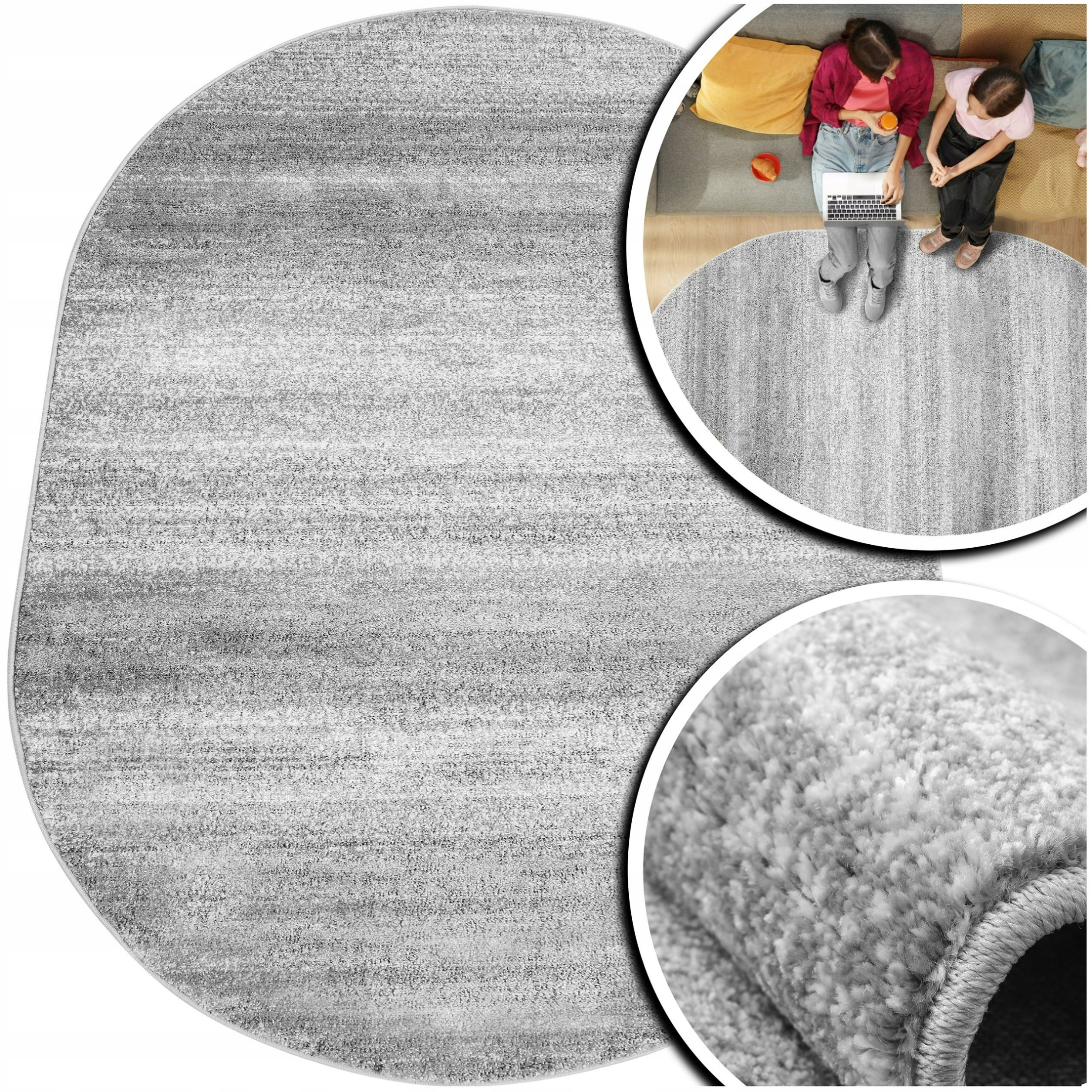 Oválný Šedý Koberec Do Obývacího Pokoje Adventure Koberec Do Ložnice Předsíně 80x150