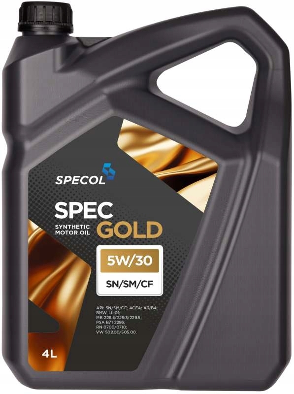 Olej Specol 5W30 4L Spec Gold A3/B4 Sn/cf Bmw LL01 Mb 229.5 Vw 502.00