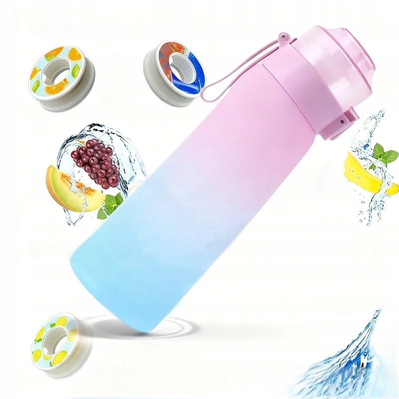 Butelka Na Wode 650ML Gradientowy Róż Przyprawa Butelka Wody -7SZT