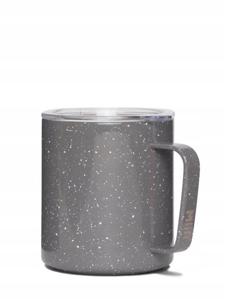 Izolovaný hrnek na kávu s uchem a víčkem Miir Camp 350 ml šedý