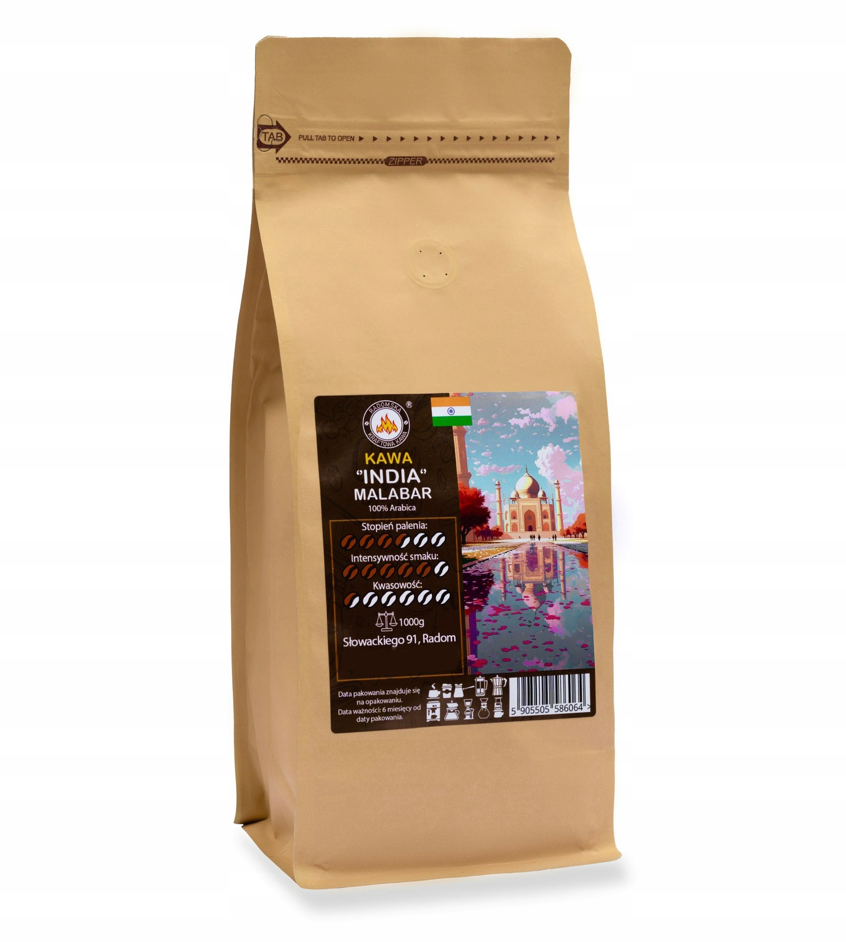 Káva Indie Monsooned Malabar Aa 1000g Arabica 100%