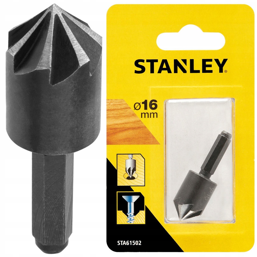 STANLEY Frez Pogłębiacz do drewna HEX 1/4 16mm