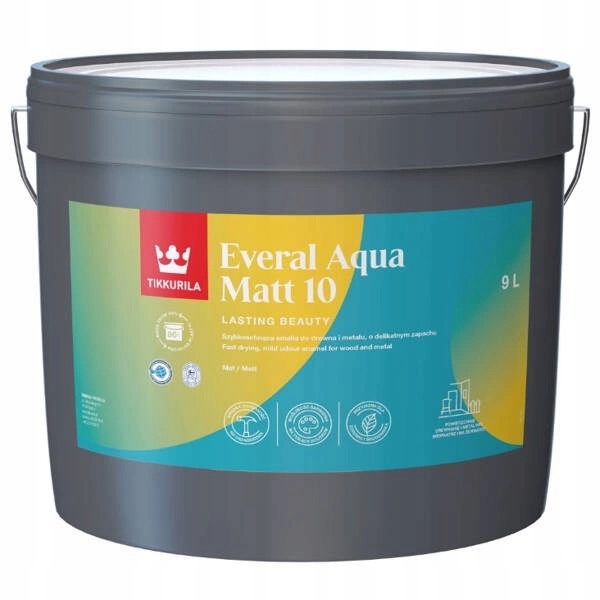 Tikkurila Everal Aqua 10 Mat 9L Báza C (bezfarebná) Len Na Farbenie!