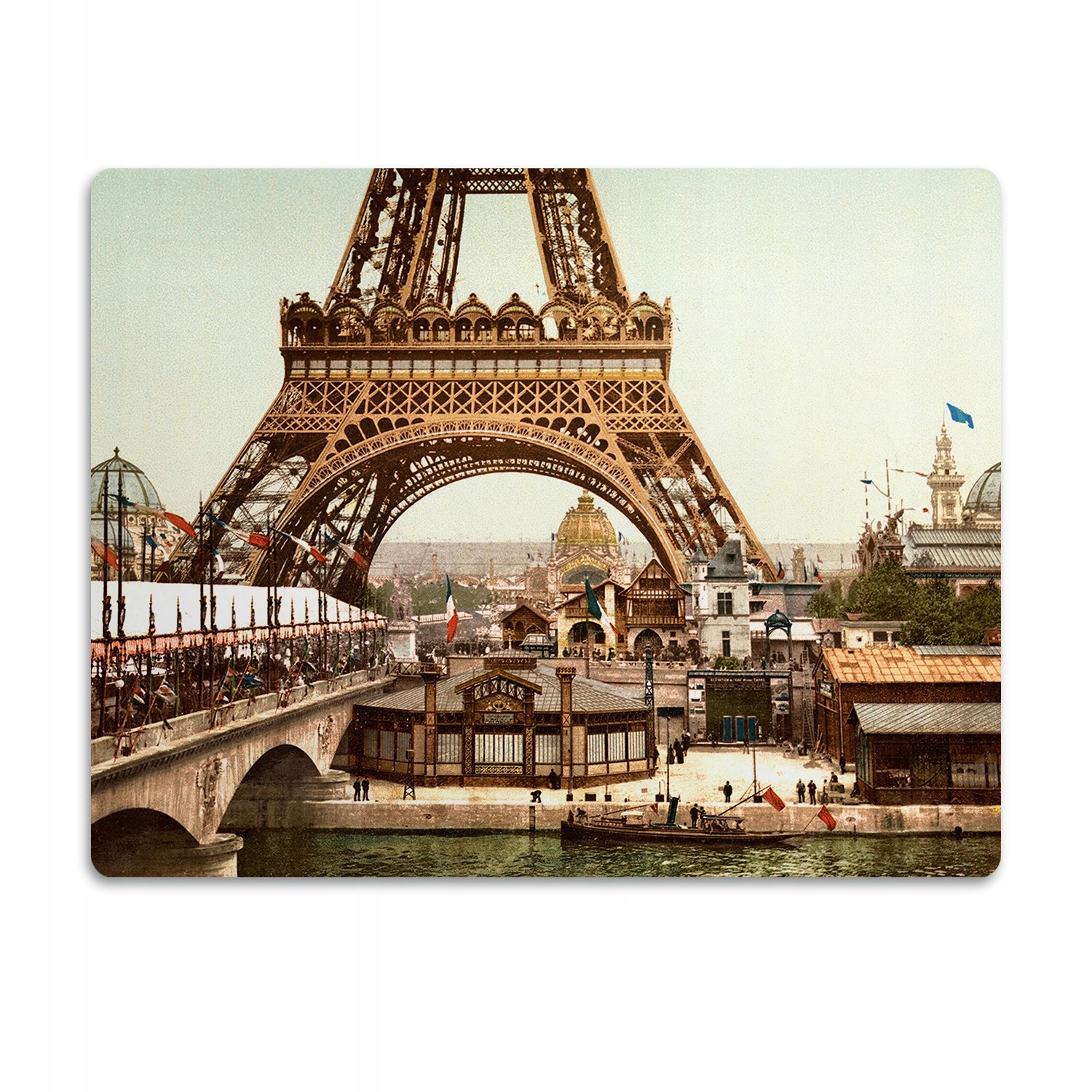 Levně Ochranná podložka pod misky pro psa Eiffelova věž 60x40