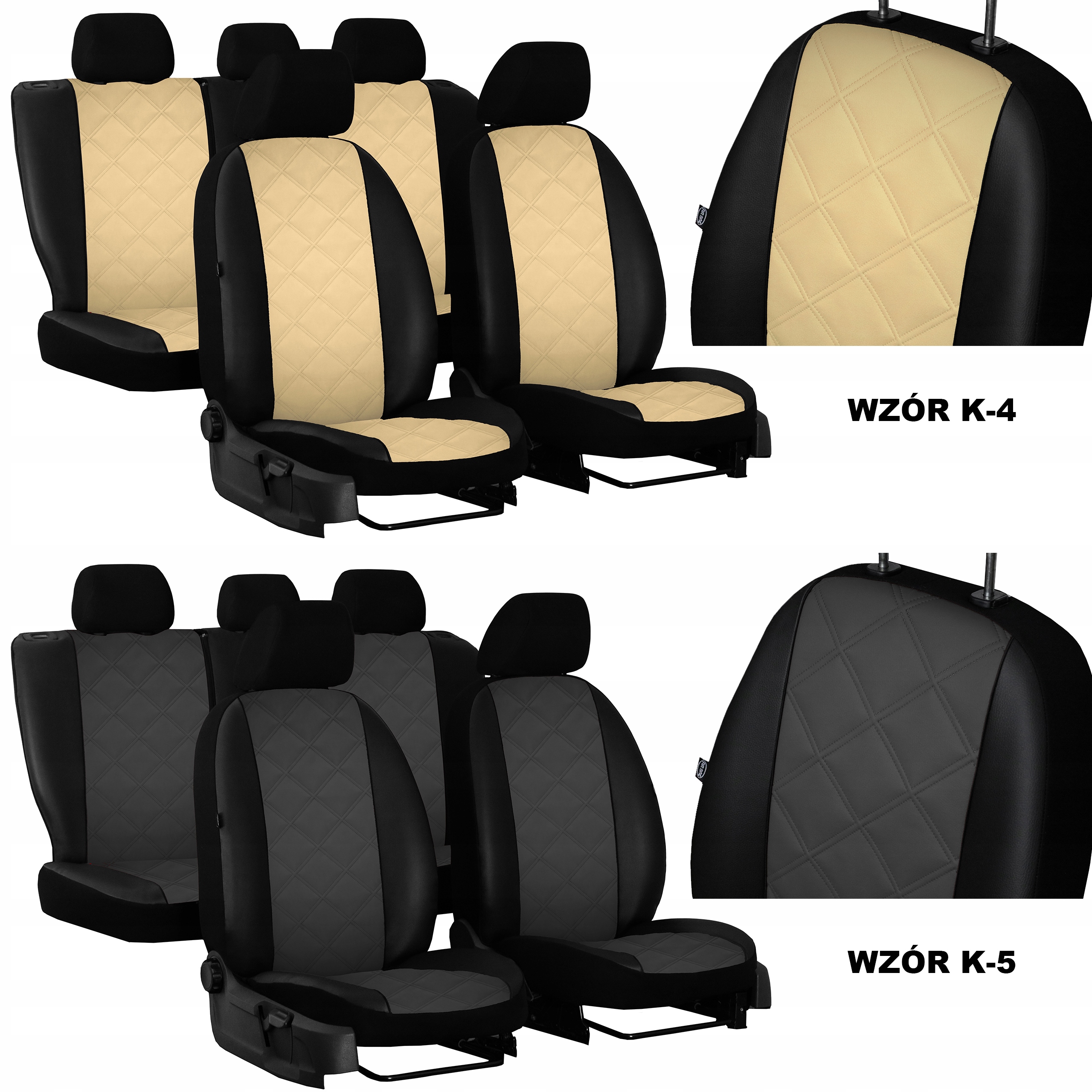 SKÓRZANE POKROWCE MIAROWE NA FOTELE TOYOTA VERSO S Rodzaj Dedykowane