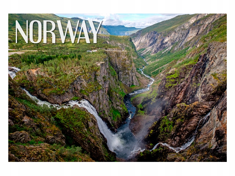 

Norwegia Wodospad Pejzaż Magnes na lodówkę