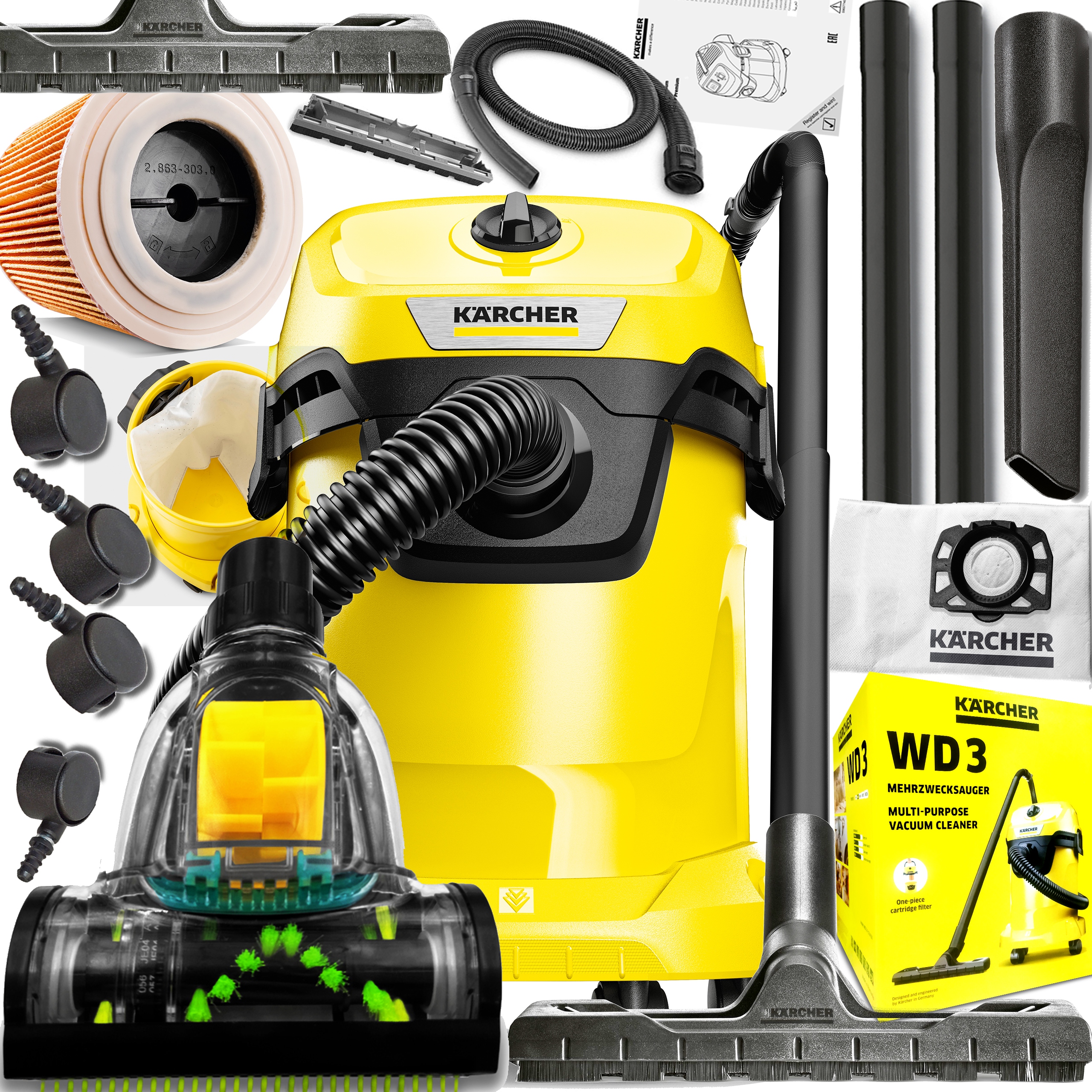 

Mocny Odkurzacz Przemysłowy Karcher WD3 Turbo XXXL