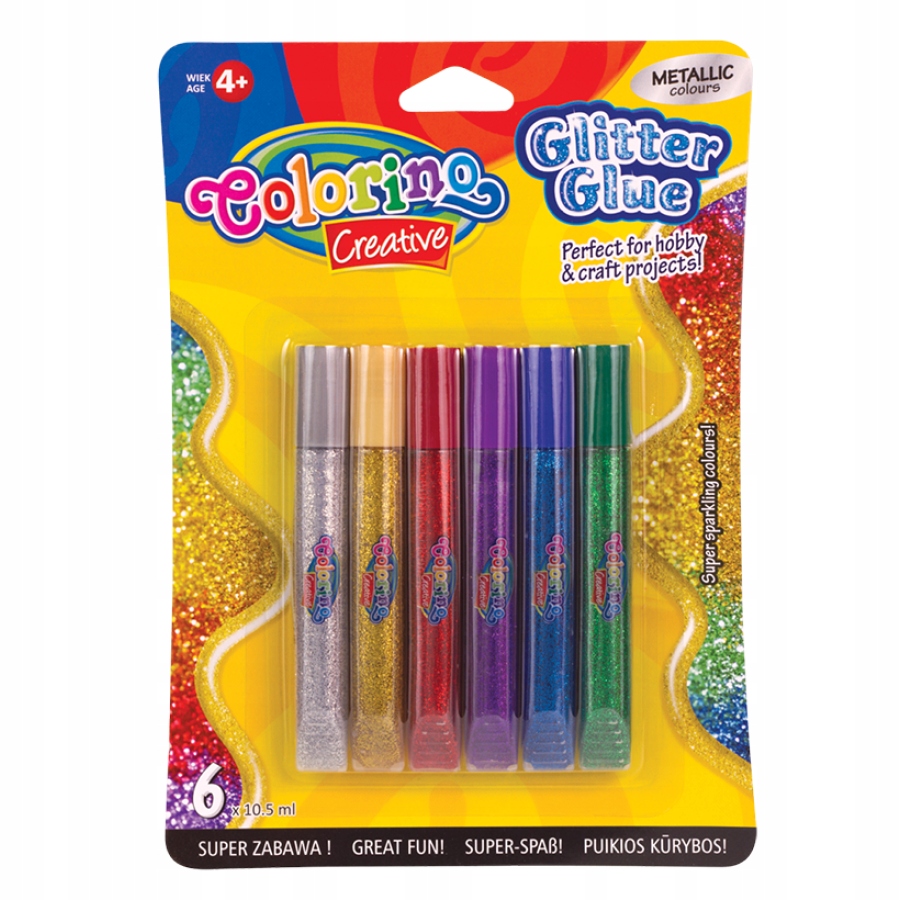 

Klej brokatowy metallic 6 szt x 10,5 ml Colorino