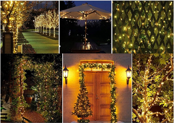 LAMPKI CHOINKOWE LED 200 NIEBIESKIE 12m ŁĄCZENIE Zastosowanie wewnątrz