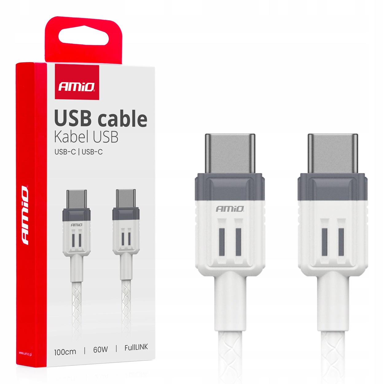 Kabel do ładowania Usb-c Usb-c 60W 100cm FullLINK AMIO-03908
