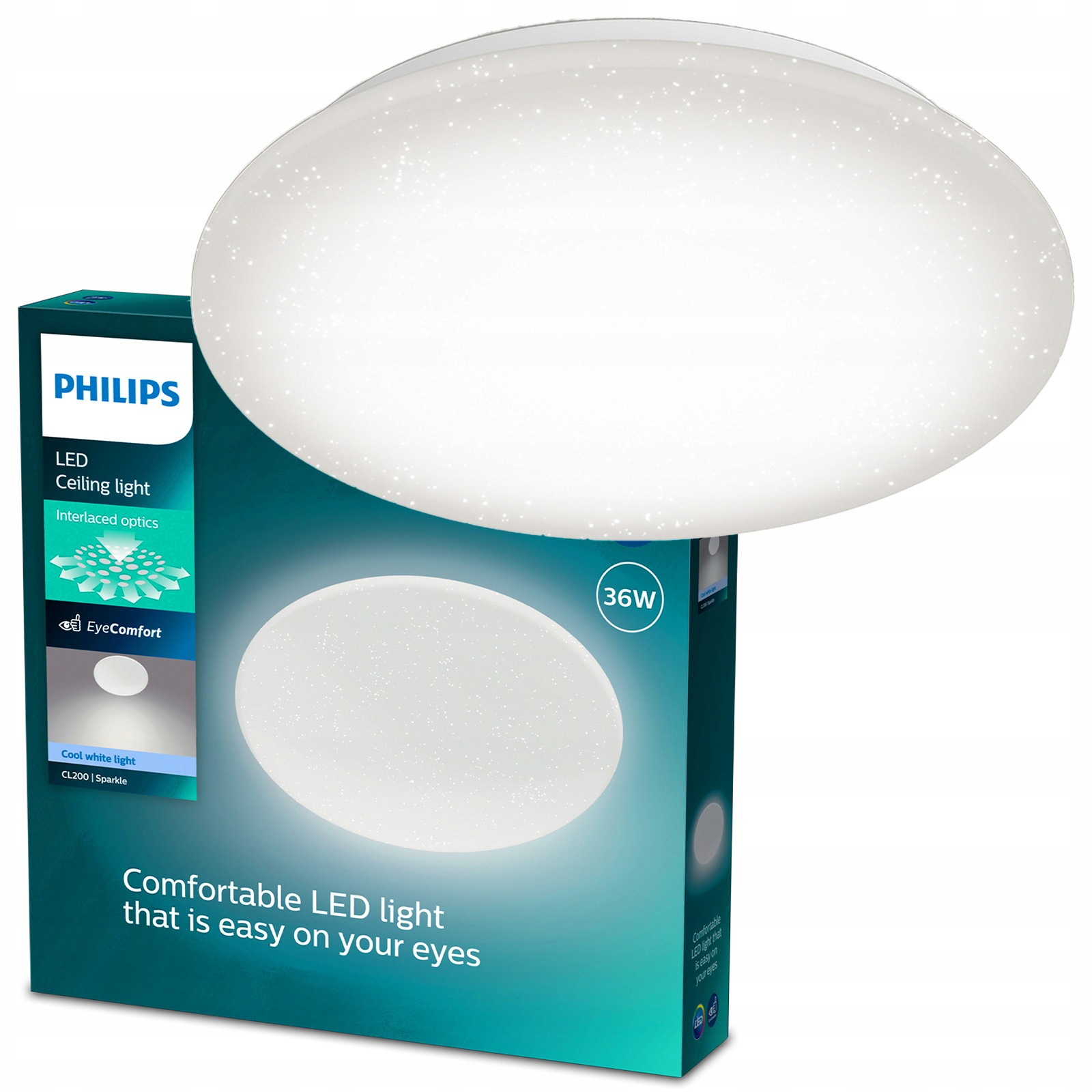 Stropní Led Stropní Svítidlo Stropní Svítidlo Nástěnný 36W 4000K Hvězdný efekt Moaré Philips