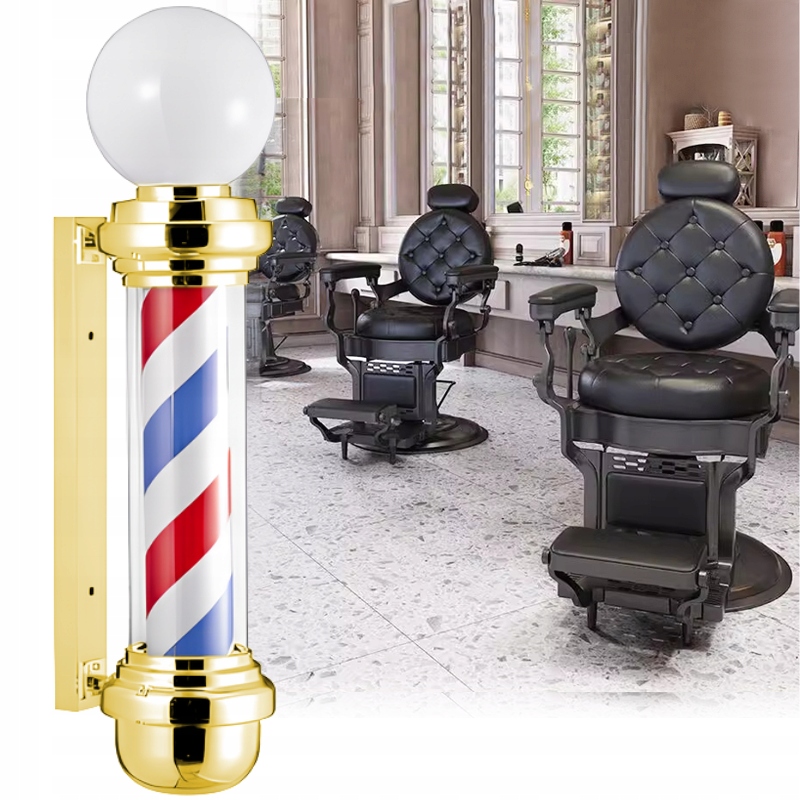 Stropní Svítidlo sloupková lampa Led holičská holičský barber znak reklama salon 67cm