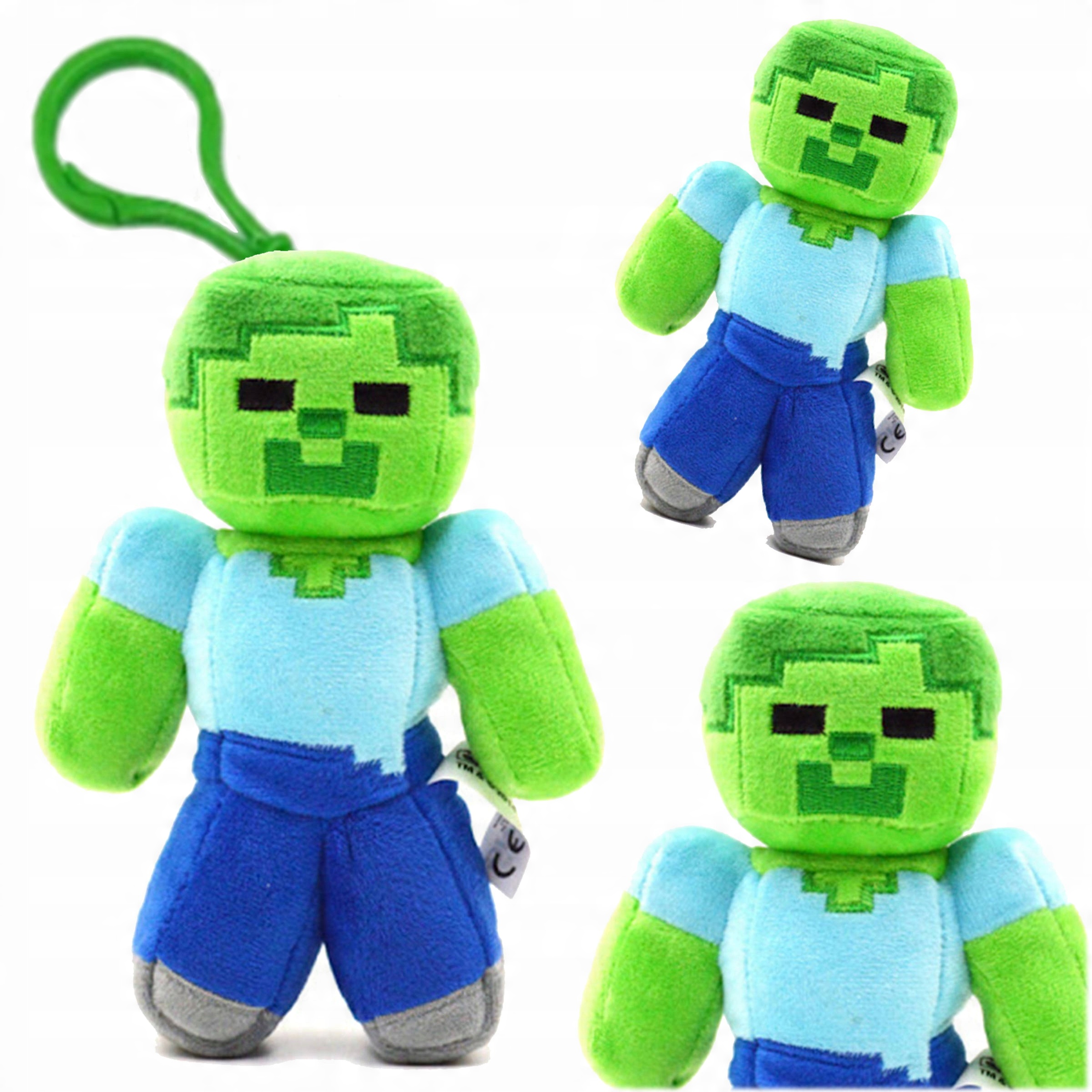 

Maskotka Zombie Minecraft Pluszowy Brelok Zombiak